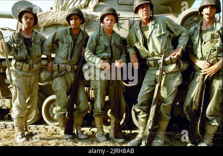 LEE MARVIN, MARK HAMILL, BOBBY DI CICCO, ROBERT CARRADINE, KELLY WARD, THE BIG RED ONE, 1980 Stock Photo