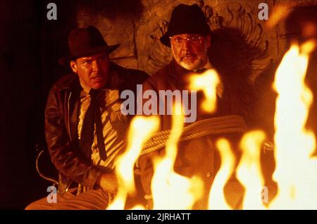 HARRISON FORD, SEAN CONNERY, INDIANA JONES AND THE LAST CRUSADE, 1989 Stock Photo