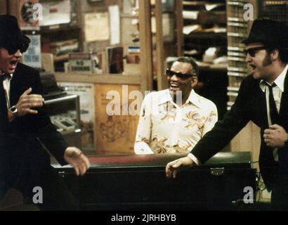 DAN AYKROYD, RAY CHARLES, JOHN BELUSHI, THE BLUES BROTHERS, 1980 Stock Photo