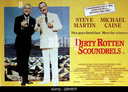 STEVE MARTIN, MICHAEL CAINE POSTER, DIRTY ROTTEN SCOUNDRELS, 1988 Stock Photo