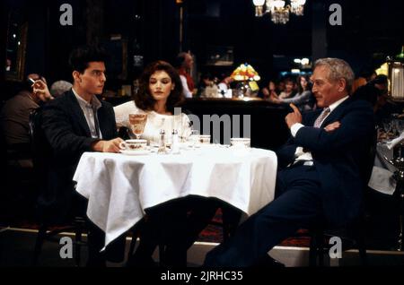 TOM CRUISE, MARY ELIZABETH MASTRANTONIO, PAUL NEWMAN, THE COLOR OF MONEY, 1986 Stock Photo