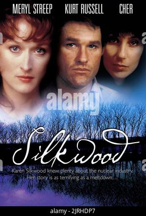 MERYL STREEP, KURT RUSSELL, CHER POSTER, SILKWOOD, 1983 Stock Photo