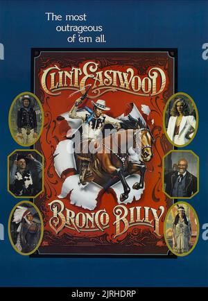 CLINT EASTWOOD, SONDRA LOCKE POSTER, BRONCO BILLY, 1980 Stock Photo