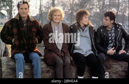 JAMES WOODS, GLENN CLOSE, MARY STUART MASTERSON, KEVIN DILLON, IMMEDIATE FAMILY, 1989 Stock Photo