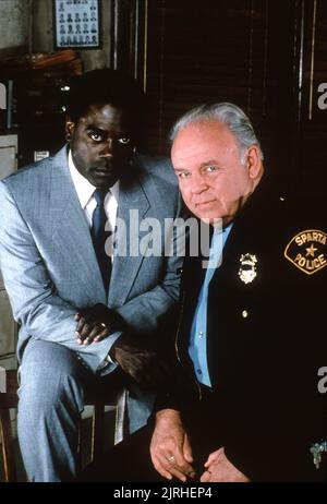 HOWARD E.ROLLINS JR, CARROLL O'CONNOR, IN THE HEAT OF THE NIGHT, 1988 Stock Photo