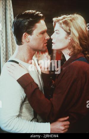 KURT RUSSELL, KELLY MCGILLIS, WINTER PEOPLE, 1989 Stock Photo