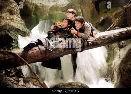 JONATHAN KE QUAN, SEAN ASTIN, COREY FELDMAN, THE GOONIES, 1985 Stock Photo