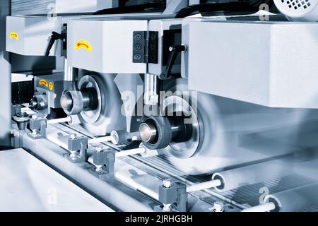 Machine tools format cutting are cut chipboard furniture Stock Photo
