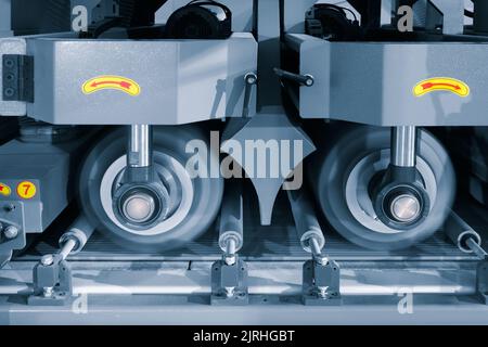 Machine tools format cutting are cut chipboard furniture Stock Photo