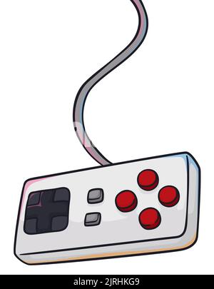 Retro gamepad videogame cartoon in black and white Stock Vector Image ...