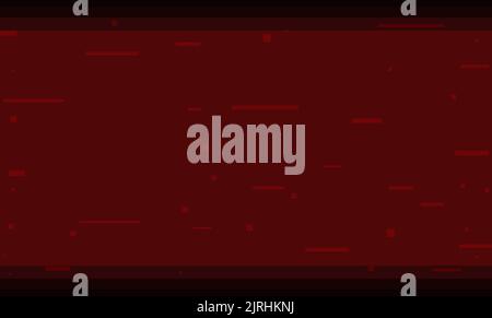 Red template like background, with pixel shower like a retro game loading screen. Stock Vector
