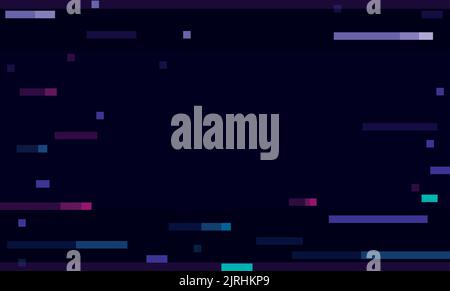 Retro template background, with pixels like a vintage pixel video game screen. Stock Vector