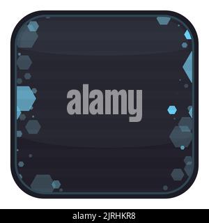 Hi tech square shape template with geometric forms over inside it. Stock Vector