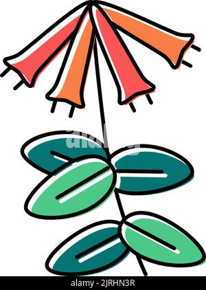 honeysuckle liana color icon vector illustration Stock Vector