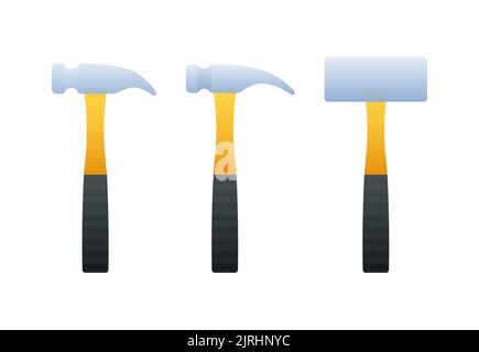 Claw hammer. Builder tools. Labour Day. Vector stock illustration. Stock Vector