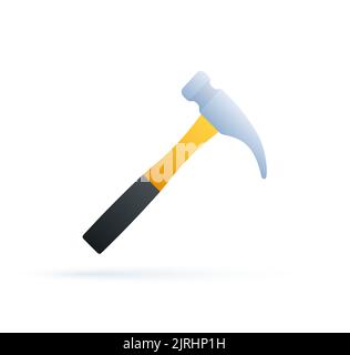 Claw hammer. Builder tools. Labour Day. Vector stock illustration. Stock Vector