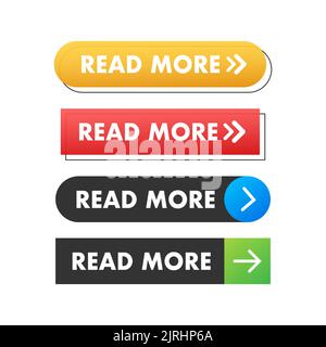 Read more web site button. Vector stock illustration. Stock Vector