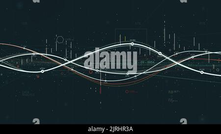 Statistics big data analytics indicators, business strategy digital graph indicating progress for financial presentation Stock Photo