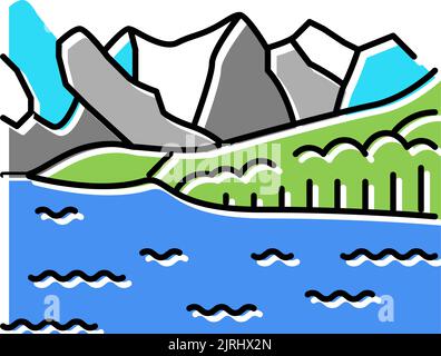 banff national park color icon vector illustration Stock Vector