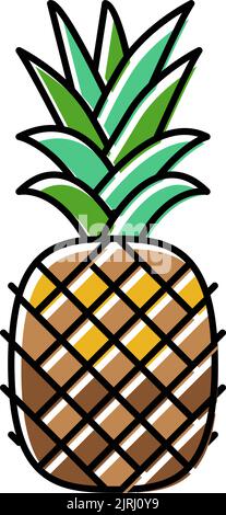 pineapple one whole color icon vector illustration Stock Vector Image ...