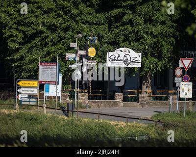 The landing site at Zons, Germany Stock Photo