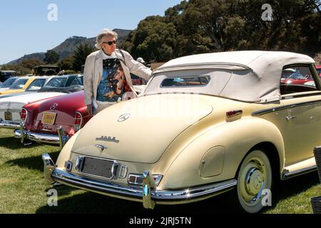 Gooding & Company auction at Monterey California Car Week classic collectors car auctions. Stock Photo