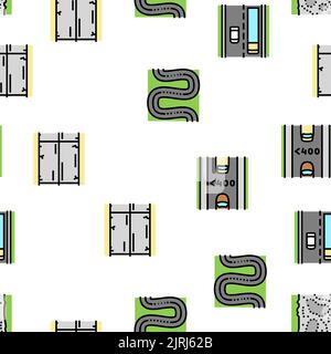 Toll Road Highway Vector Seamless Pattern Stock Vector Image & Art - Alamy