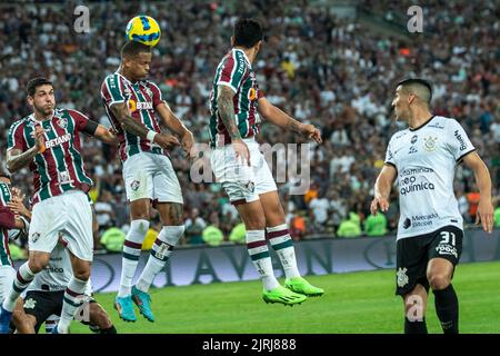 Rio De Janeiro, Brazil. 24th Aug, 2022. Fluminense x Corinthians held at Maracanã Stadium for the semifinal of the Copa do Brasil, on Wednesday night (24), in Rio de Janeiro, RJ. Credit: Celso Pupo/FotoArena/Alamy Live News Stock Photo