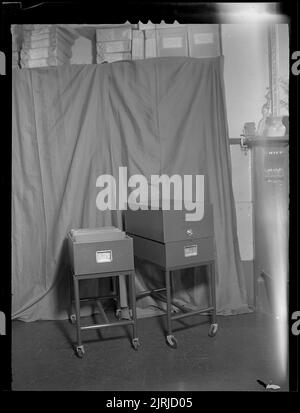 Roneo Office fittings, November 1947, Wellington, by J.W. Chapman-Taylor. Stock Photo