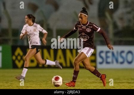 Mogi Das Cruzes, Brazil. 24th Aug, 2022. Yngrid da Ferroviaria during a  match between Corinthians x Ferroviaria valid for the 3rd round of the  Campeonato Paulista Feminino 2022 held at Estádio Nogueirão