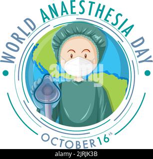 World Anaesthesia Day Banner Design Illustration Stock Vector Image ...