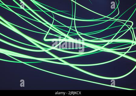 Data, networking and cyber space with an abstract concept of computer, code and digital information against a black background. Connection, binary and Stock Photo