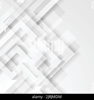 Abstract light grey technology geometric concept background. Vector design Stock Vector