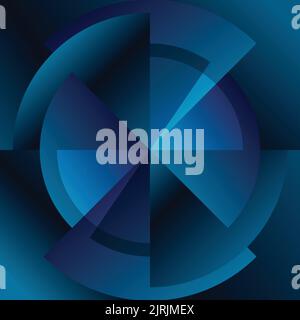 Dark blue technology gear diagram abstract background. Vector design Stock Vector