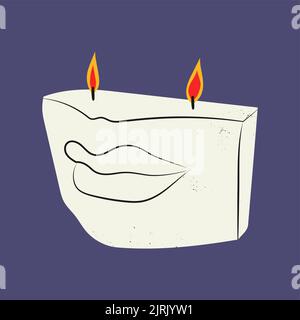 Various Candles. Different shapes and sizes Stock Vector