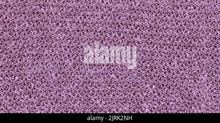 Magneta knitted background with copy space. Fabric purple lavender colored colored texture for background and design. Stock Photo
