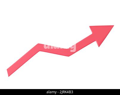 3d Graph arrow up. Stock Vector