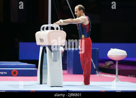 Harutyun Merdinyan of Armenia Gold medal during the Artistic Gymnastics, Men's Pommel Horse at the European Championships Munich 2022 on August 21, 2022 in Munich, Germany - Photo Laurent Lairys / DPPI Stock Photo