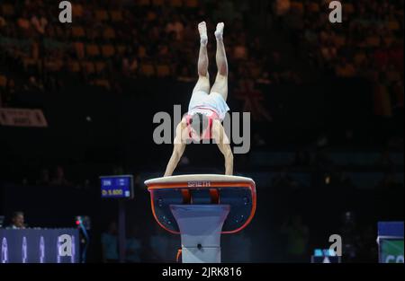 Leo Saladino of France during the Artistic Gymnastics, Men's Vault at the European Championships Munich 2022 on August 21, 2022 in Munich, Germany - Photo Laurent Lairys / DPPI Stock Photo