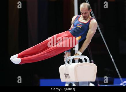 Harutyun Merdinyan of Armenia Gold medal during the Artistic Gymnastics, Men's Pommel Horse at the European Championships Munich 2022 on August 21, 2022 in Munich, Germany - Photo Laurent Lairys / DPPI Stock Photo