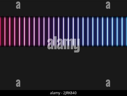 Blue and ultraviolet neon laser lines abstract background. Vector design Stock Vector