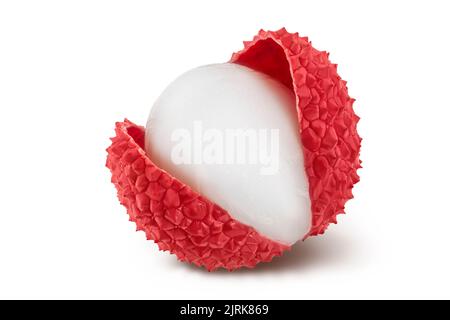lychee fruit isolated on white background with full depth of field Stock Photo