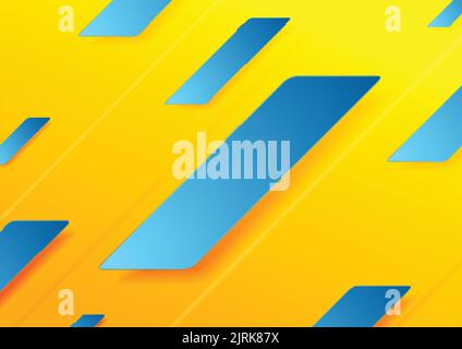 Blue and orange abstract geometric minimal background. Vector illustration Stock Vector