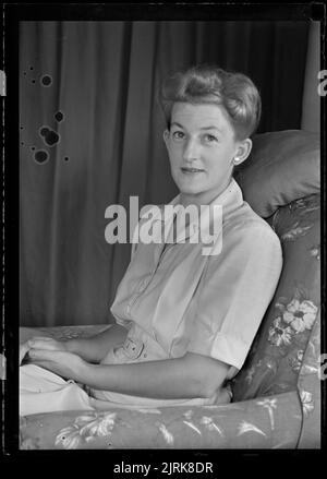 Peggy, March 1947, New Zealand, by J.W. Chapman-Taylor. Stock Photo