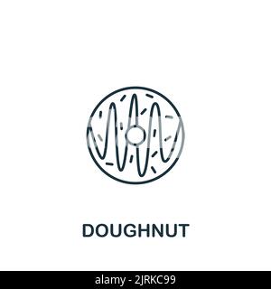 Doughnut icon. Line simple icon for templates, web design and infographics Stock Vector