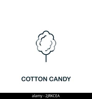 Cotton Candy icon. Line simple icon for templates, web design and infographics Stock Vector