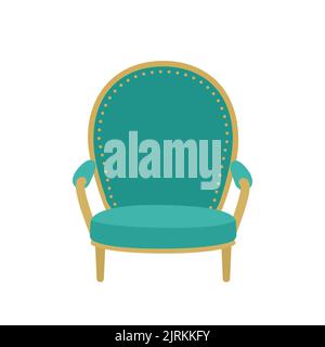 Cozy soft armchair. Home interior concept. Vector illustration Stock Vector