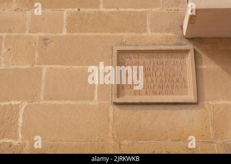 Royal Convent of Santa Clara. It is the oldest conventual foundation in Úbeda, being carried out on an undetermined date in the 13th century. It is th Stock Photo