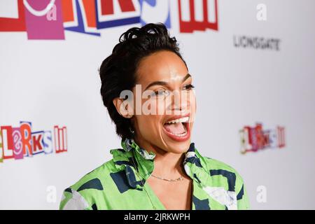 August 24, 2022, Los Angeles, California, USA: LOS ANGELES - AUG 24: Rosario Dawson at the premiere of Clerks III at the TCL Chinese 6 Theatres on August 24, 2022 in Los Angeles, California (Credit Image: © Nina Prommer/ZUMA Press Wire) Stock Photo