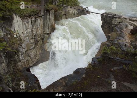 Thompson Falls on Blaeberry River in British Columbia,Canada,North America Stock Photo